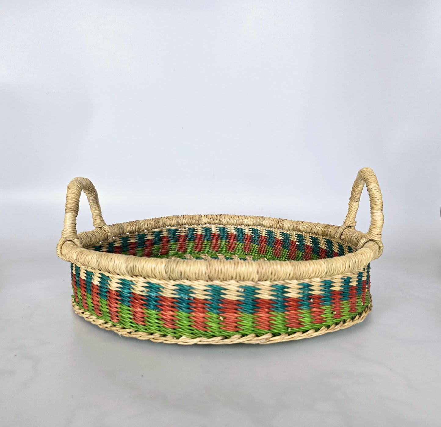 Lime green, Orange Bread, Fruit Display Bolga Basket