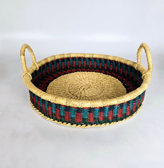 Blue, Red, Fruit Display Bolga Basket