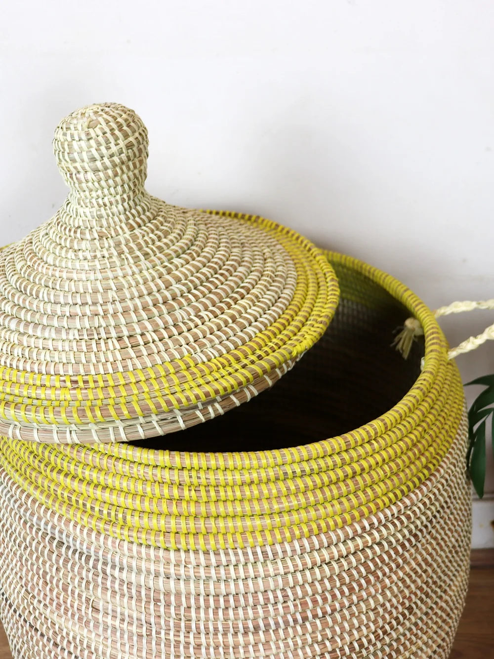 Yellow and Cream Ali Baba Laundry Basket