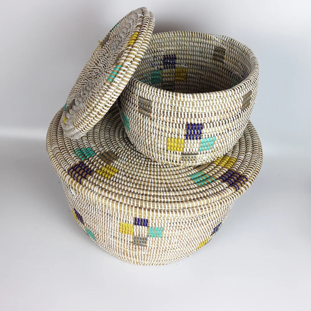 Woven Senegalese Storage Basket set