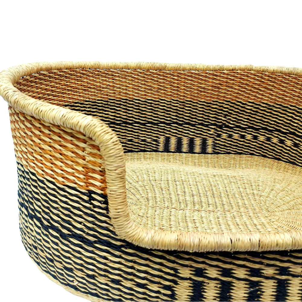 Orange, Black and Natural Dog Pet Basket