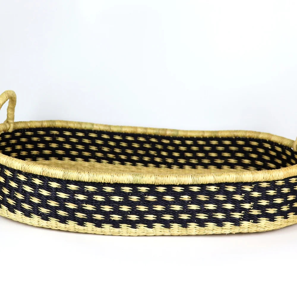 Black, Natural BrownChanging Woven Basket