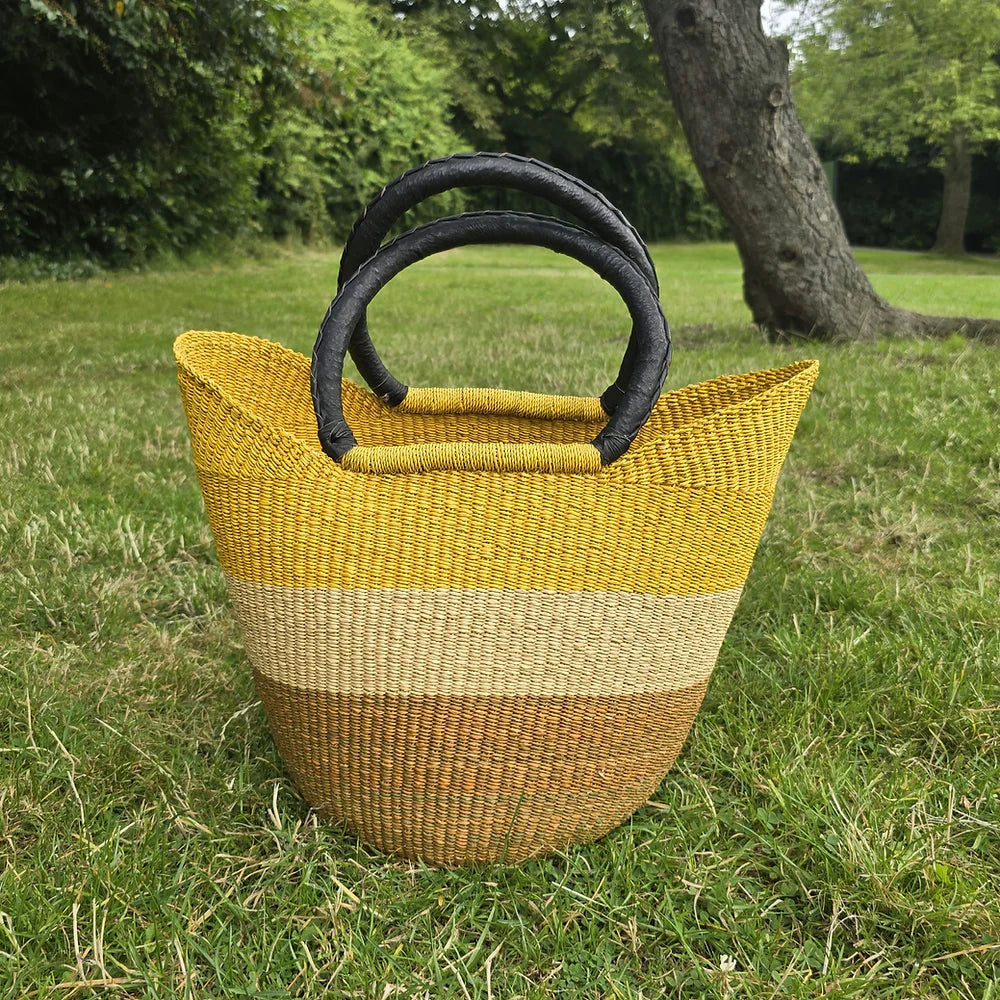 Yellow shades Open Weave Tote Beach Bag