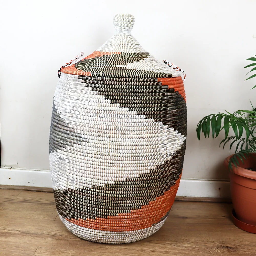 Black, Orange, White, Grey Ali Baba Laundry Basket