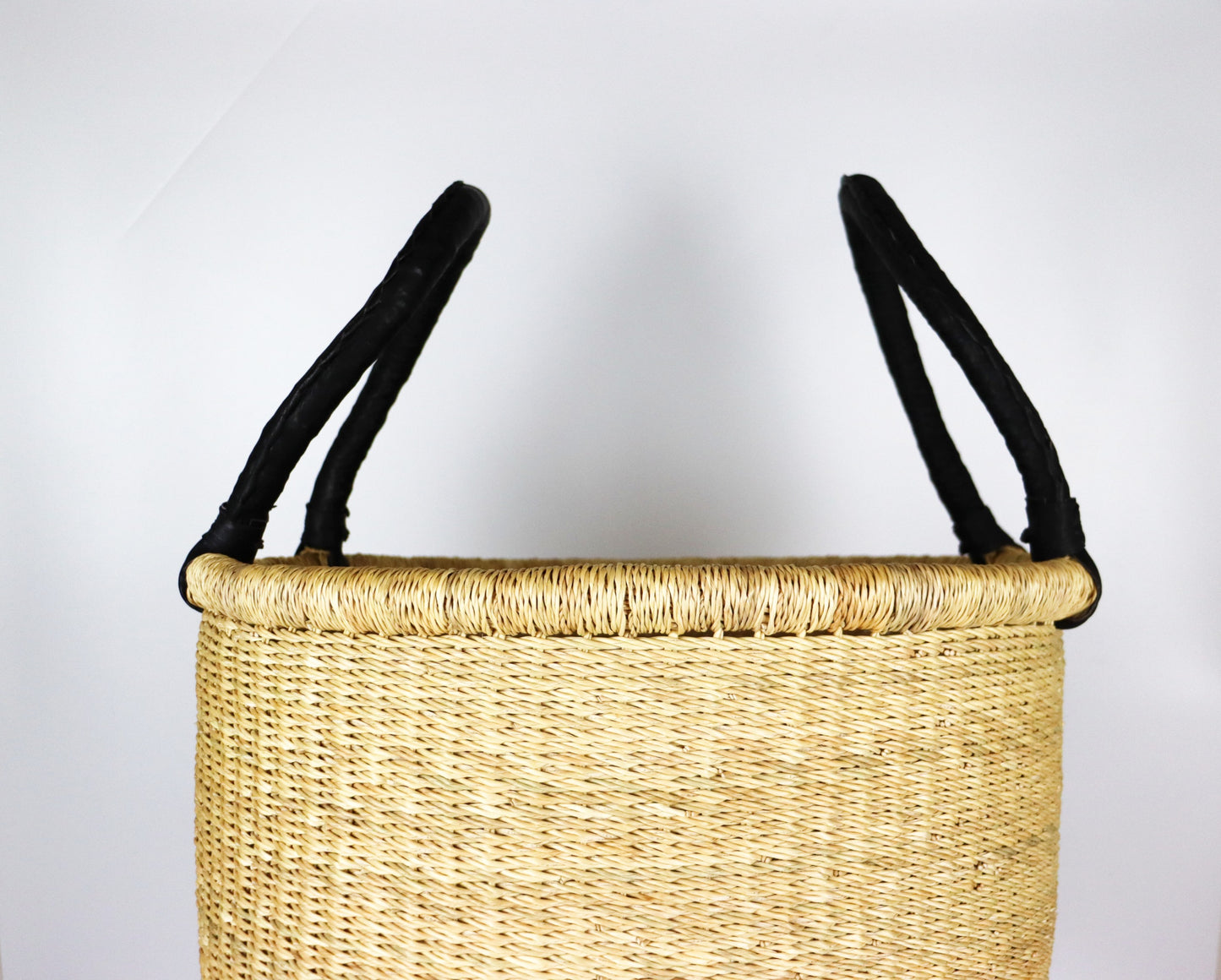 Natural Brown Round Laundry Log basket