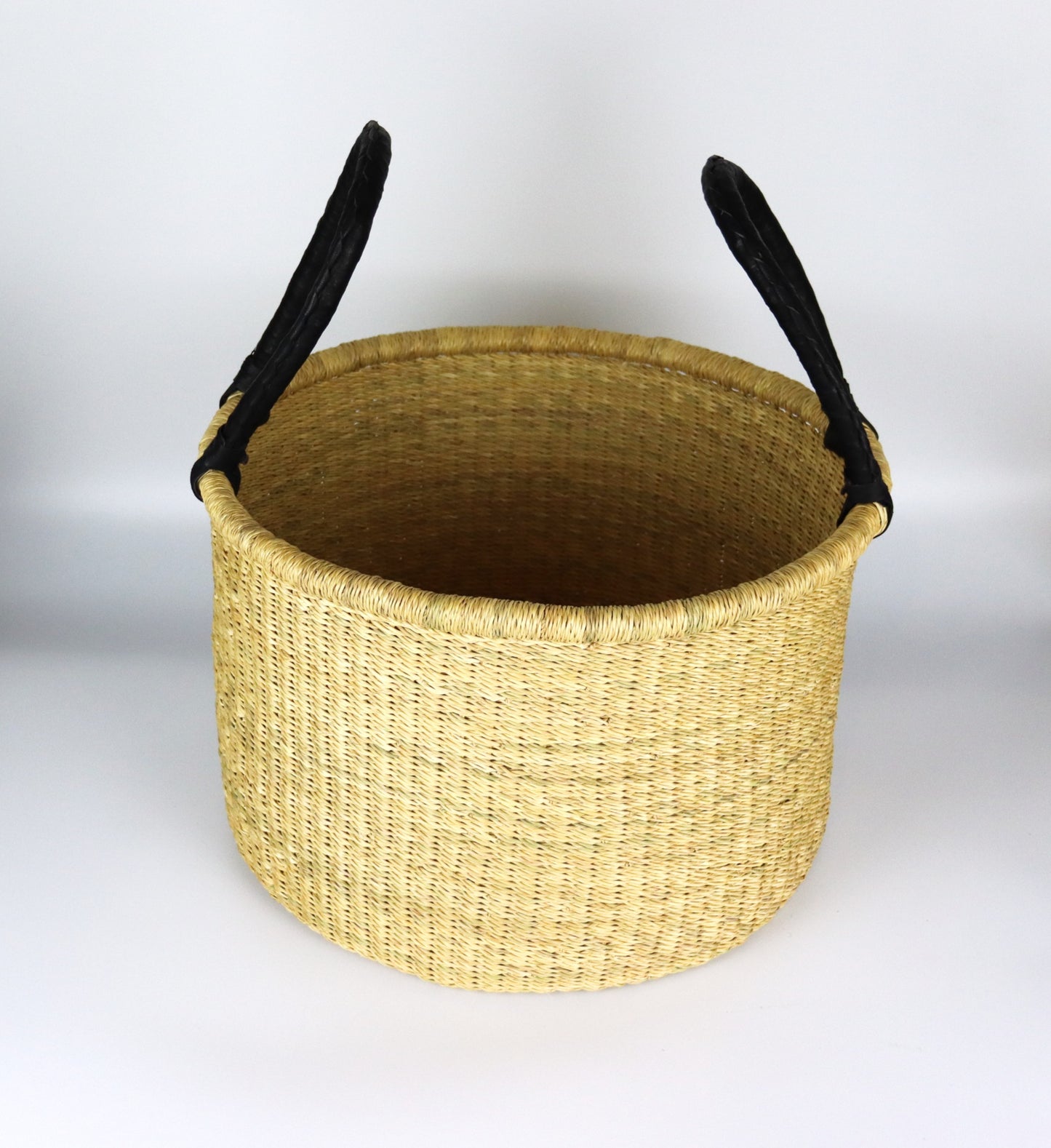 Natural Brown Round Laundry Log basket