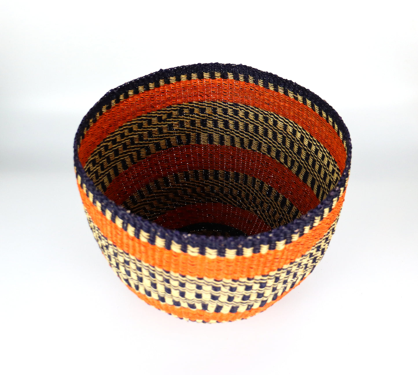 Orange, Black, Natural Brown Planter Basket