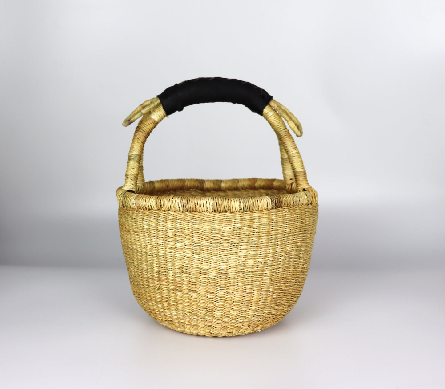 Natural Brown Mini Round Bolga Basket