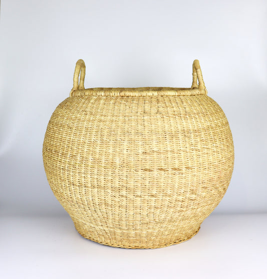 Natural Brown Luxurious Pear Shape Storage Basket