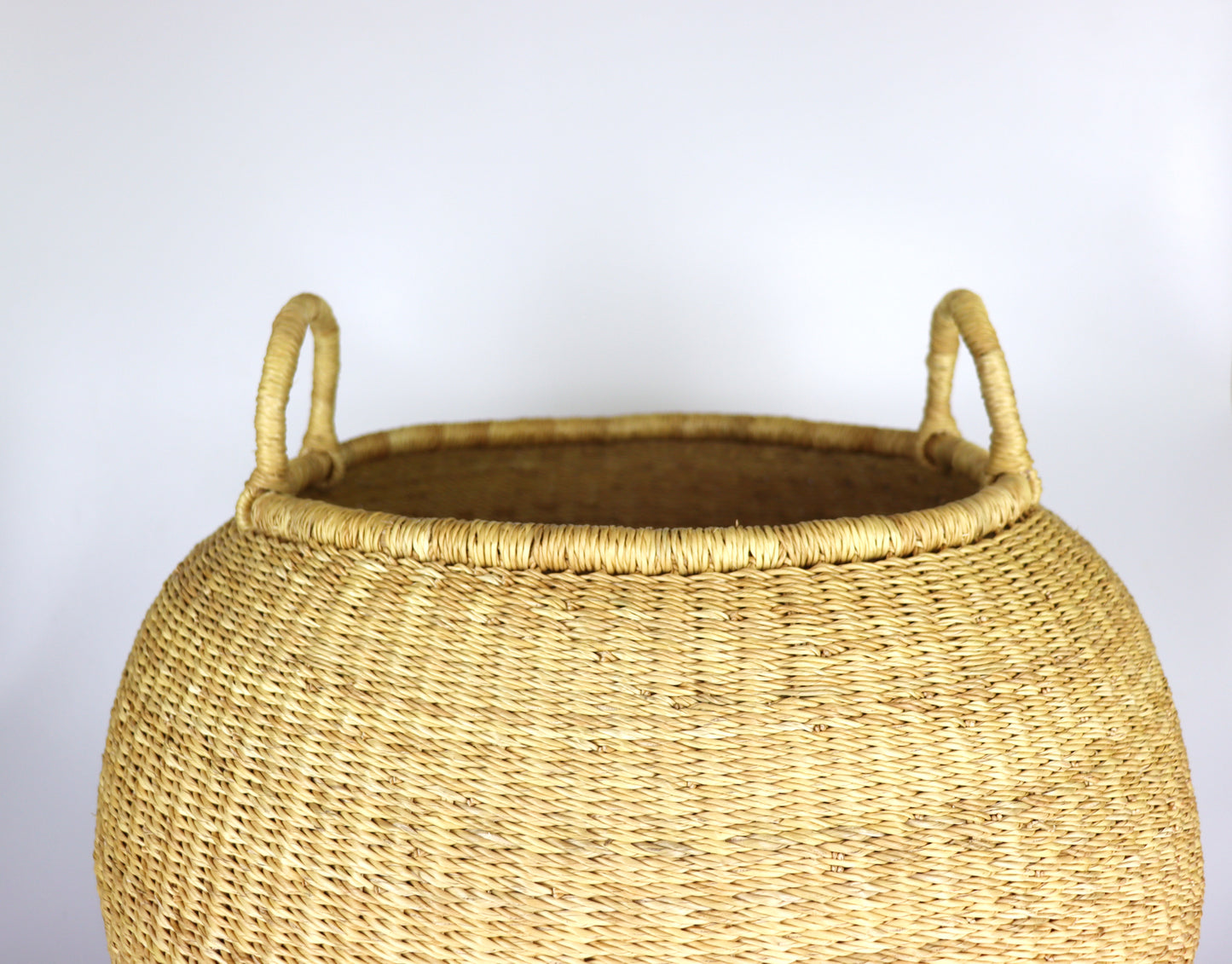 Natural Brown Luxurious Pear Shape Storage Basket