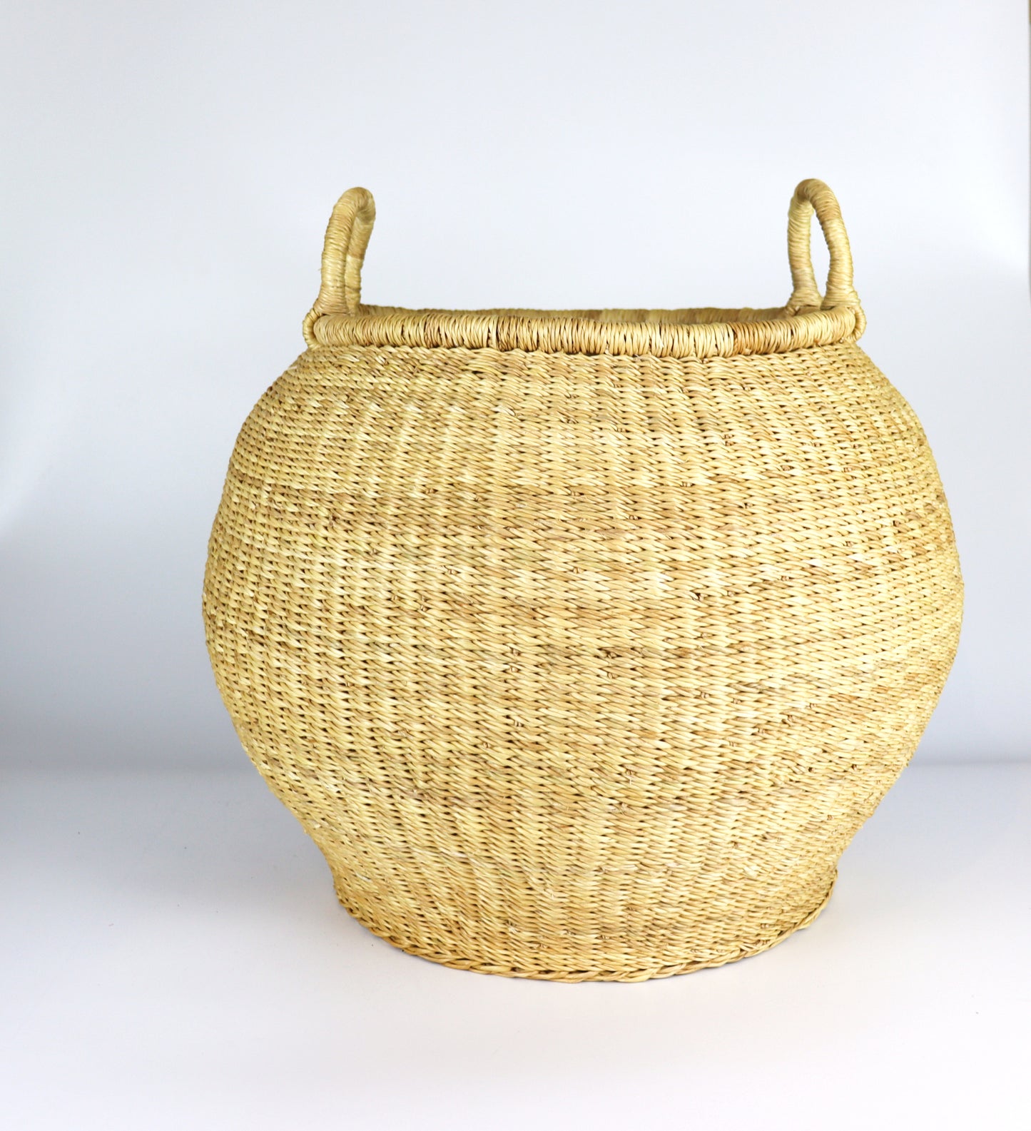 Natural Brown Luxurious Pear Shape Storage Basket