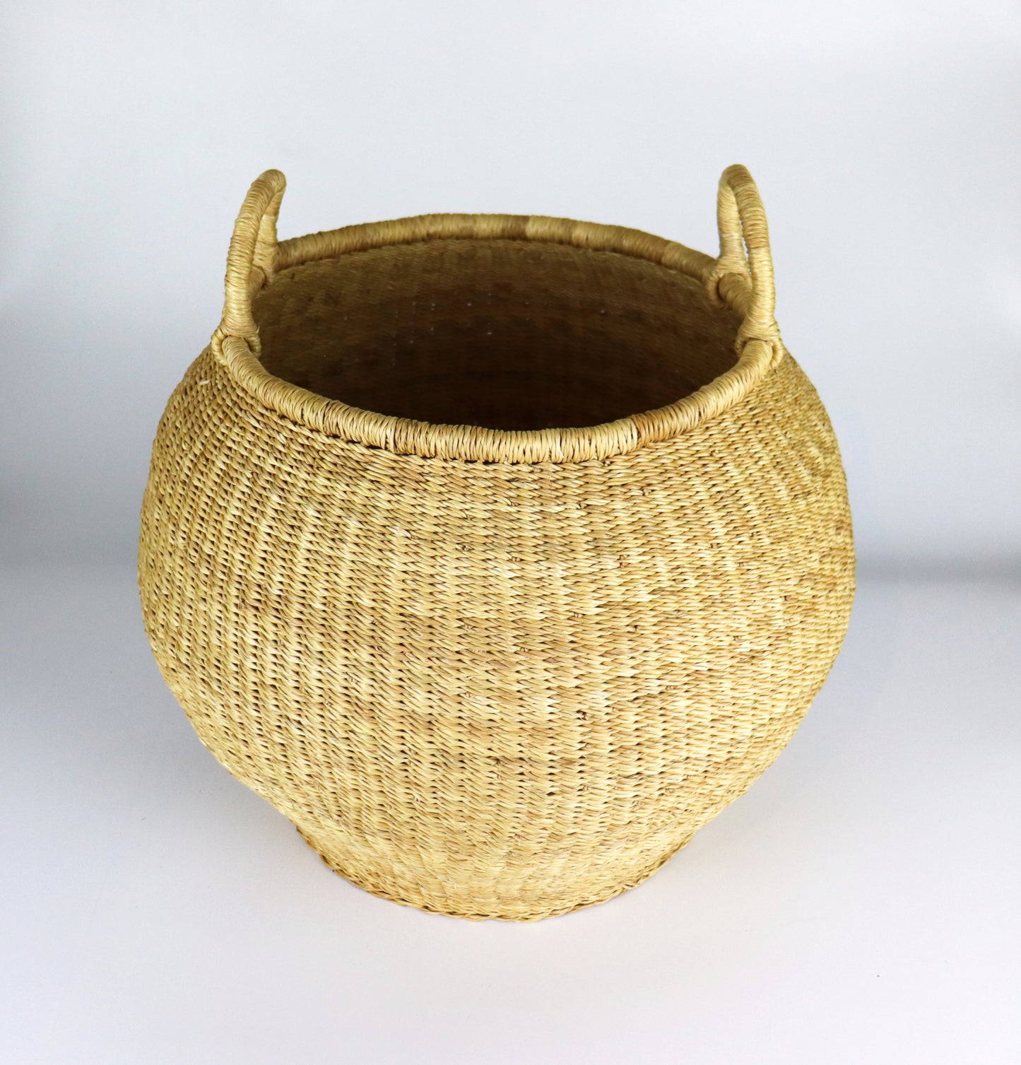 Natural Brown Luxurious Pear Shape Storage Basket