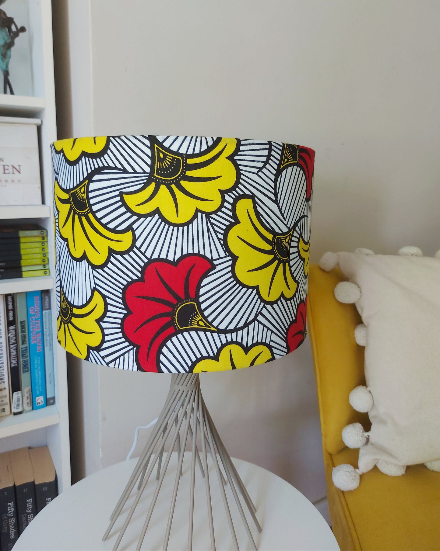 Wedding Flowers Ankara Print Lampshade