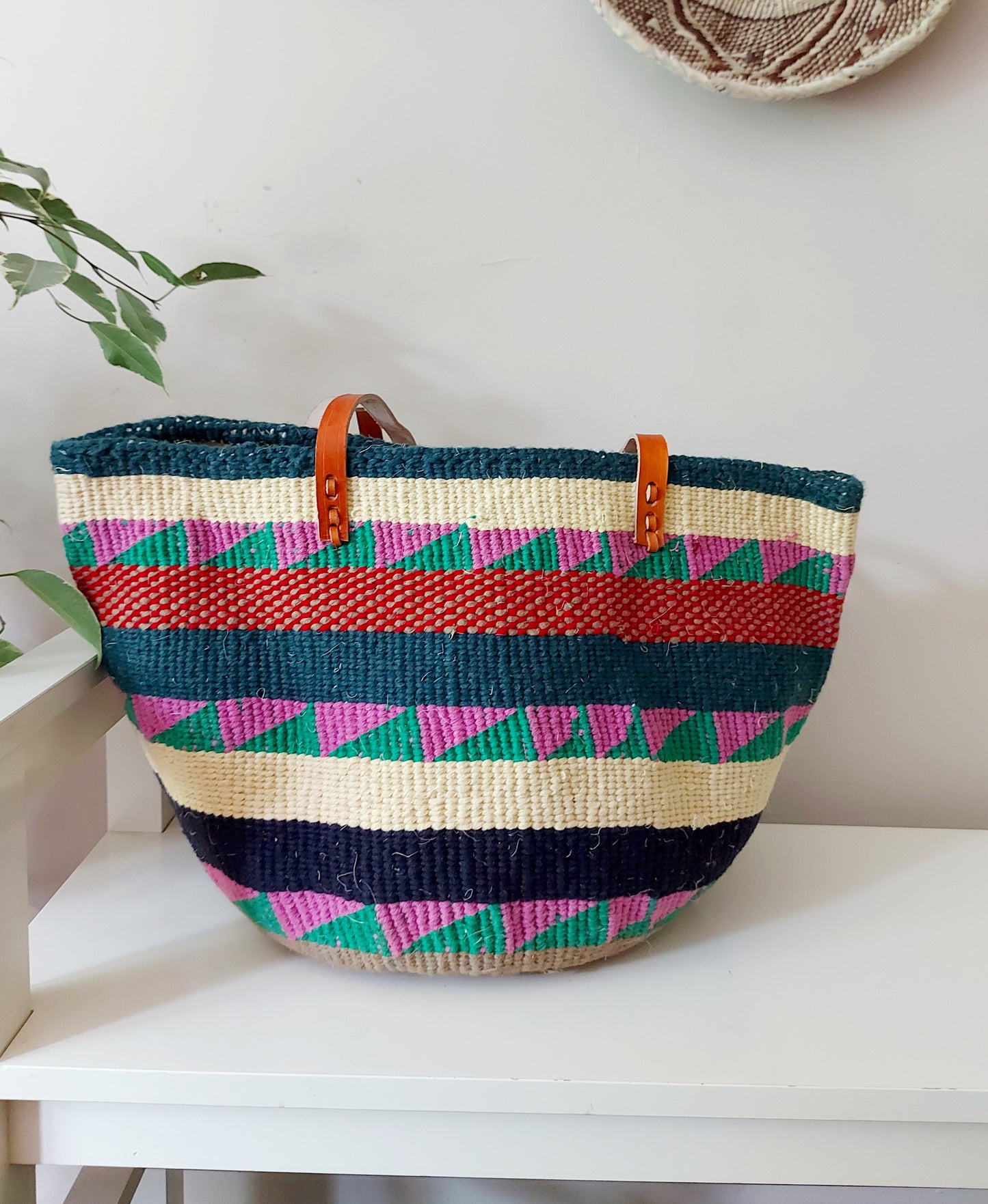 Sac fourre-tout en laine recyclée et sisal CHONDO