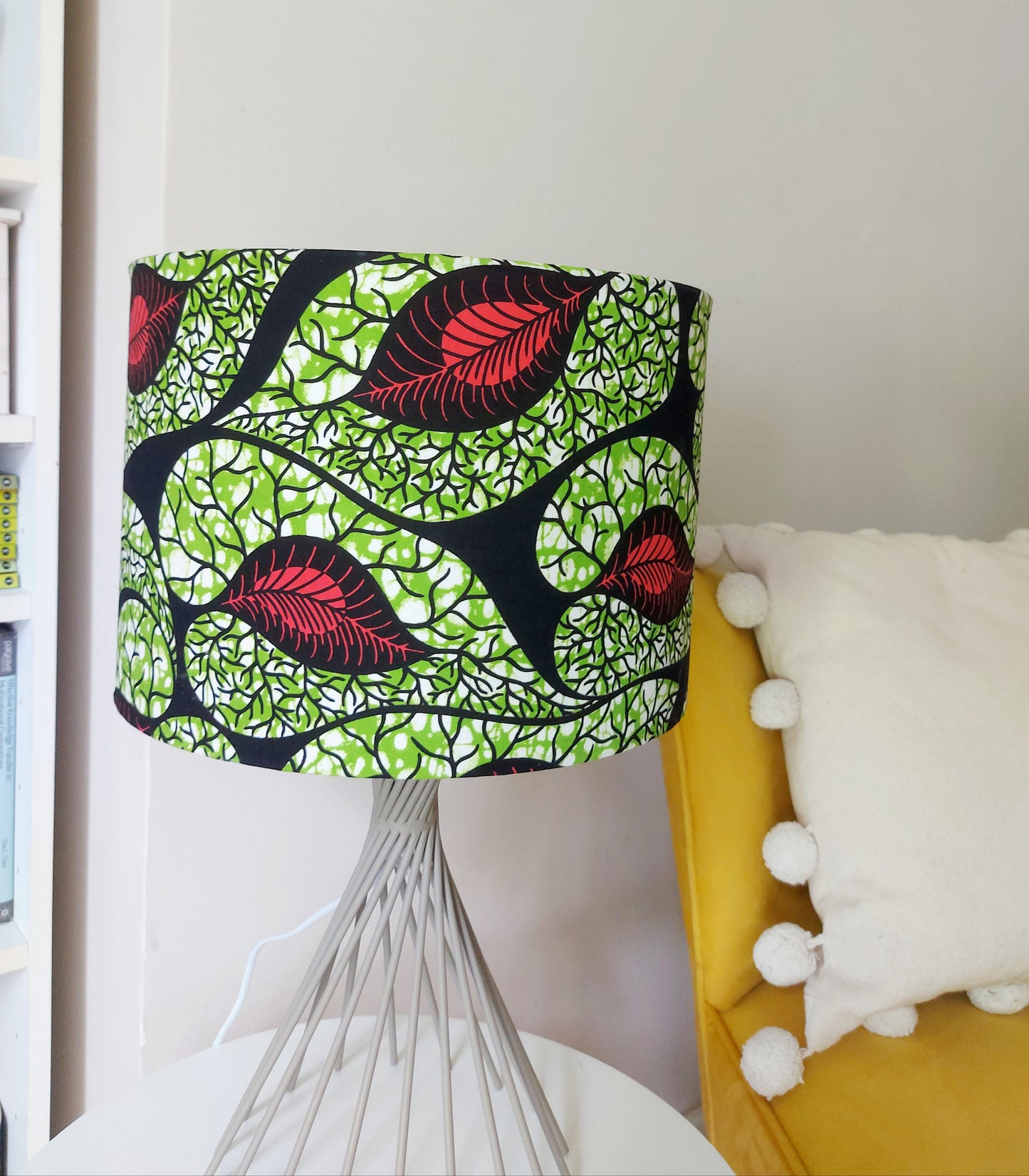 Red leaves Tree Ankara Print Lampshade